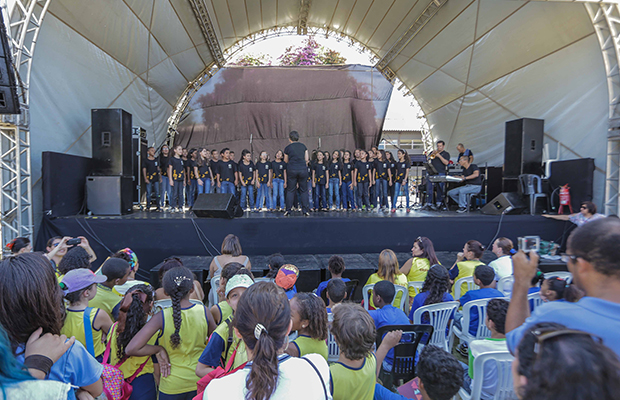 Virada Educação no PlugMinas reuniu várias apresentações artísticas de escolas estaduais. Foto: Igor Ribeiro